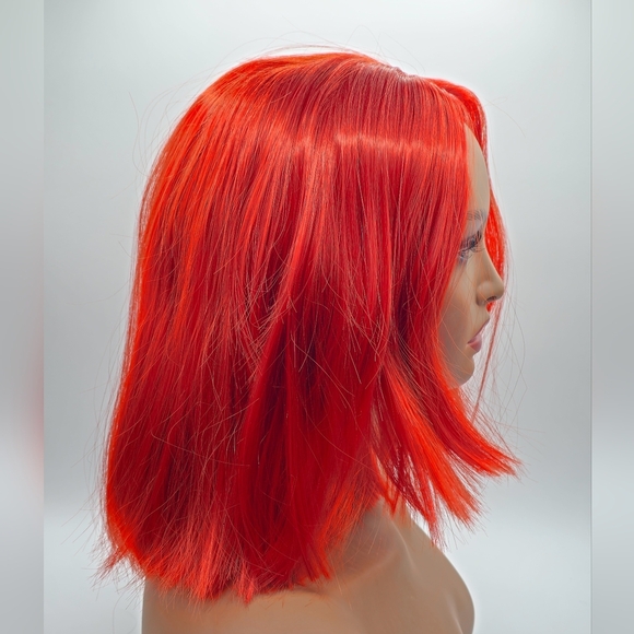Uniwigs Phoenix Crimson Red Bob Synthetic Lace Front Wig - Picture 5 of 8